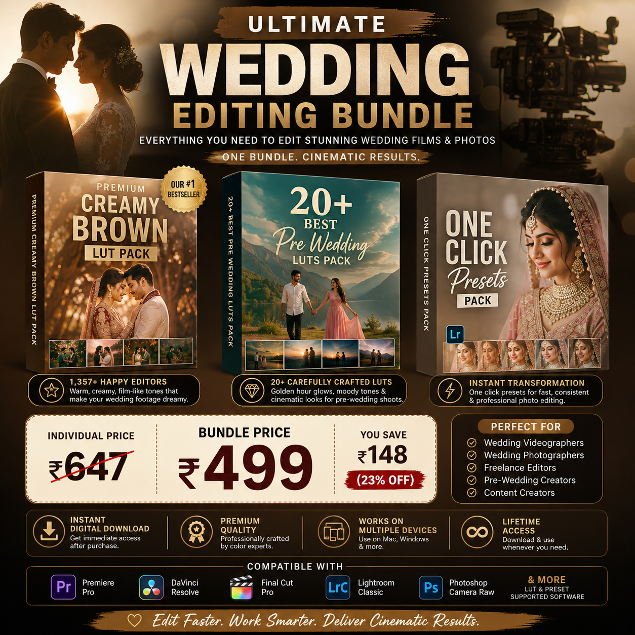 Wedding Editing Bundle – LUTs & Presets Pack