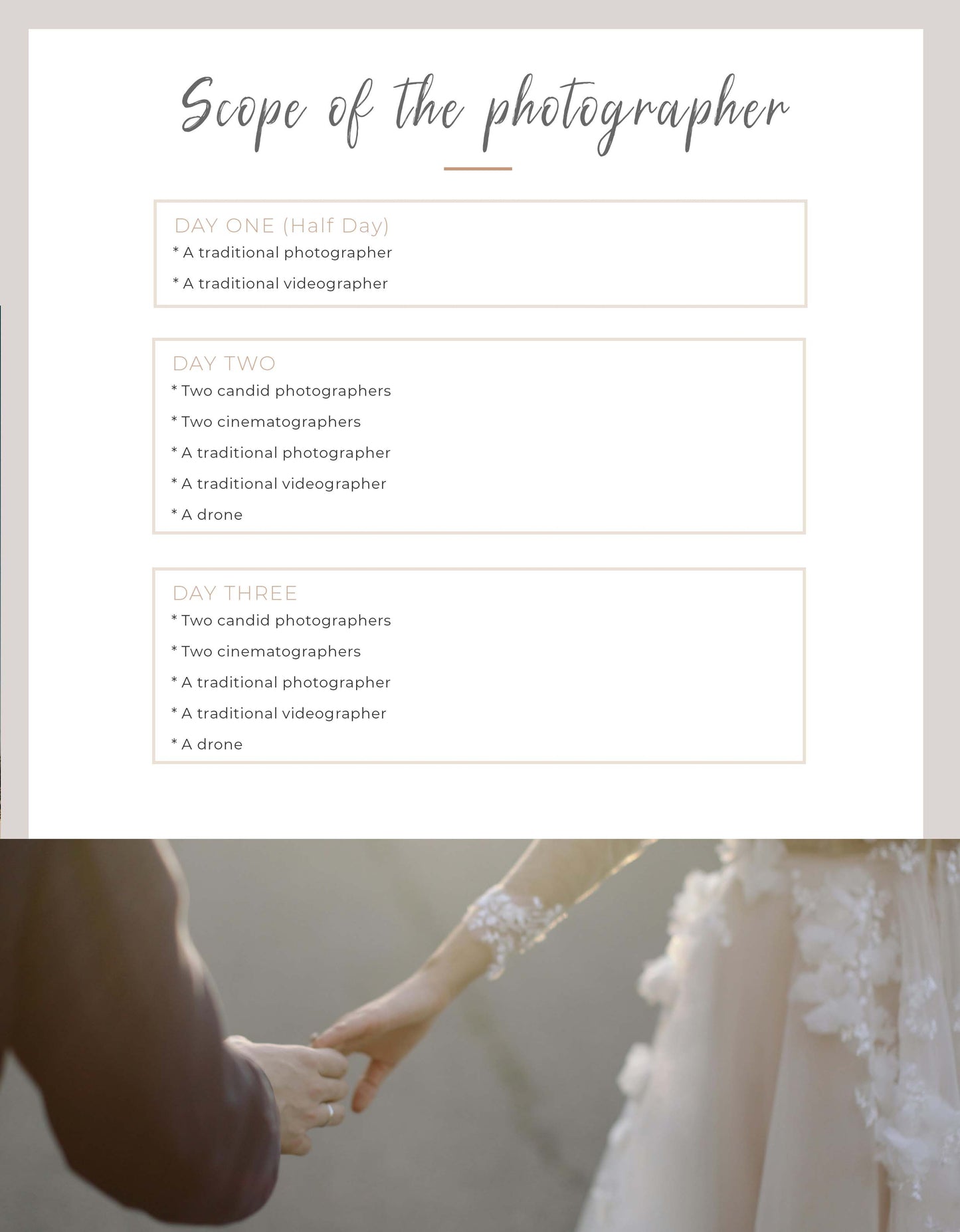 Editable Wedding Quotation Template PSD – Professional Wedding Photography Quote Design for Photoshop