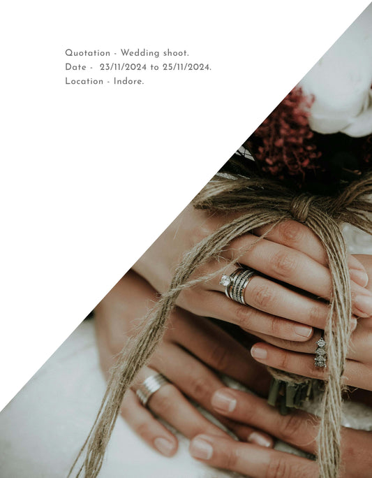 Editable Wedding Quotation Template PSD – Professional Wedding Photography Quote Design for Photoshop